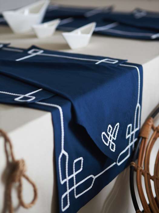 Дорожка на стол navy story из коллекции sea treasures, 45х150 см Tkano TK25-TR0001