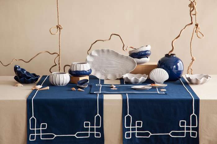 Дорожка на стол navy story из коллекции sea treasures, 45х150 см Tkano TK25-TR0001