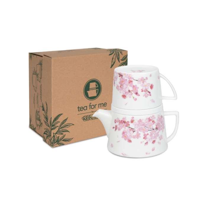 Набор "Чай для меня" - Цветущая вишня чайник заварочный + кружка + подставка Koenitz 11 5 976 2685