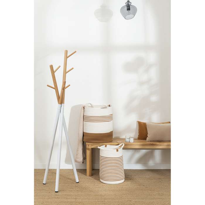 Вешалка напольная Amundsen, 172 см, белая/натуральное дерево BERG ZY-FH-AM-WDMT-WNC