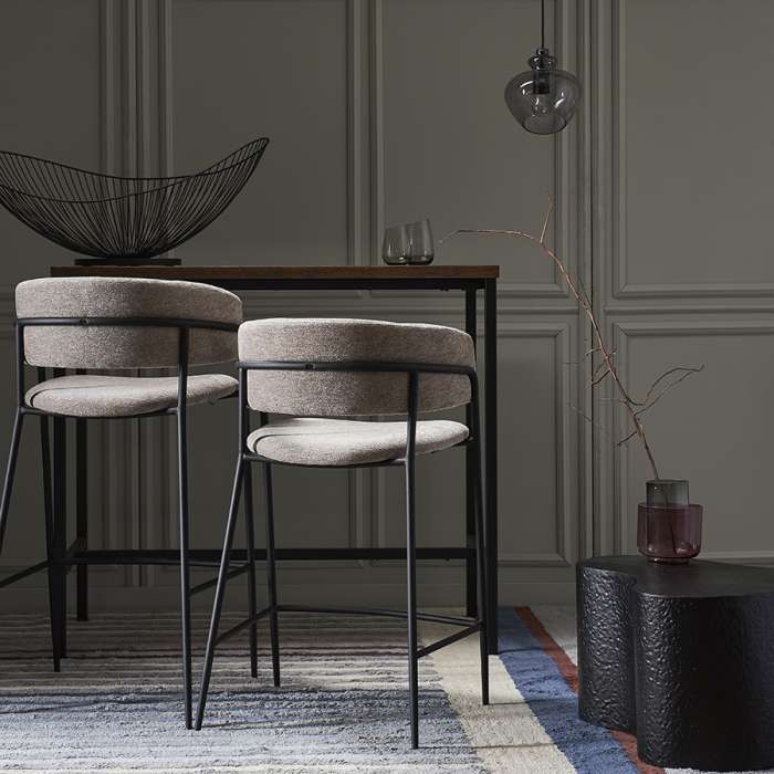 Стул полубарный helning, мягкий шенилл, капучино Bergenson Bjorn BB0000658