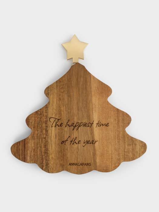 Набор для сыра, 2 пр, доска-блюдо, дерево/сталь, Елка со звездой, Timber ANNA LAFARG ANLAF-SK214