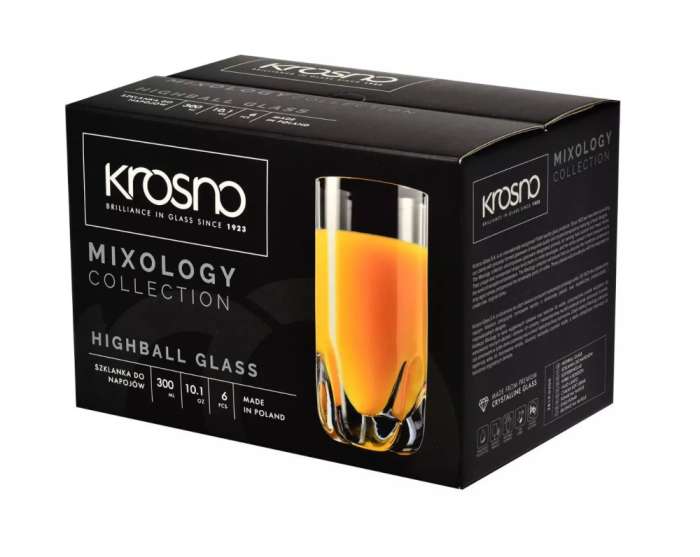 Набор стаканов для воды Krosno Миксология 300мл, 6 шт KRO-F682819030040250-6