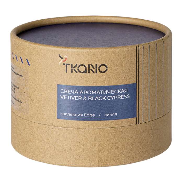 Свеча ароматическая vetiver & black cypress из коллекции edge, синий, 30 ч Tkano TK23-ARO0005
