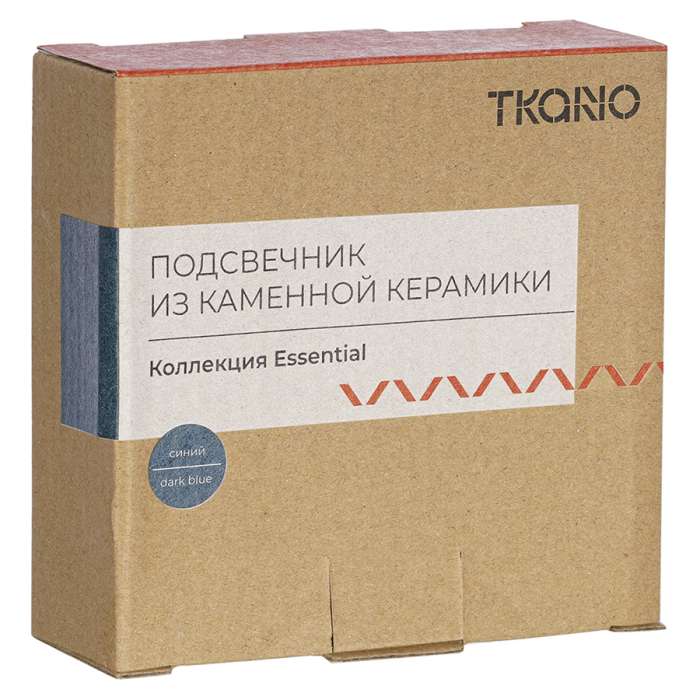 Подсвечник из каменной керамики темно-синего цвета из коллекции essential Tkano TK23-DEC-CNH0001