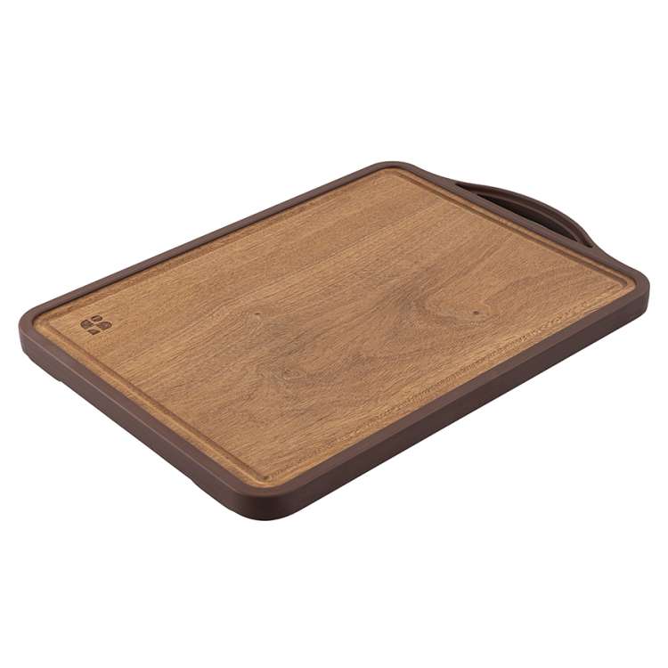 Доска разделочная двусторонняя из пшеничного волокна и черного дерева arlett, 44,5х30,5 см, сливовая Smart Solutions SS000039