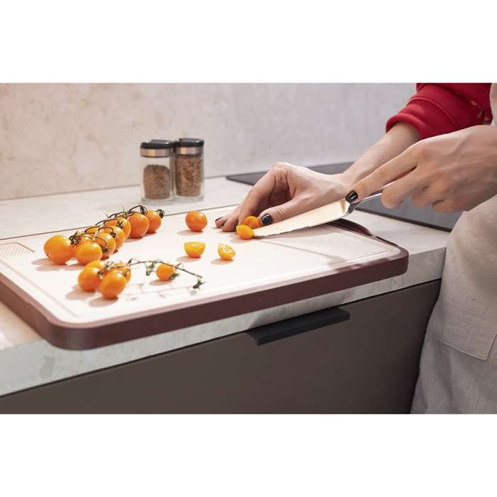 Доска разделочная двусторонняя из пшеничного волокна и черного дерева arlett, 44,5х30,5 см, сливовая Smart Solutions SS000039