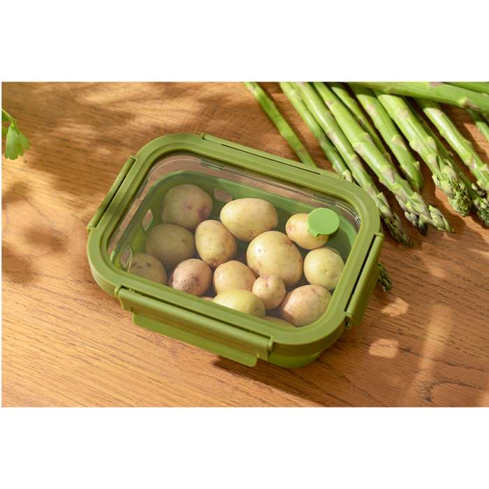 Контейнер для запекания, хранения и переноски продуктов в чехле, 640 мл, зеленый Smart Solutions ID640RC_7748C