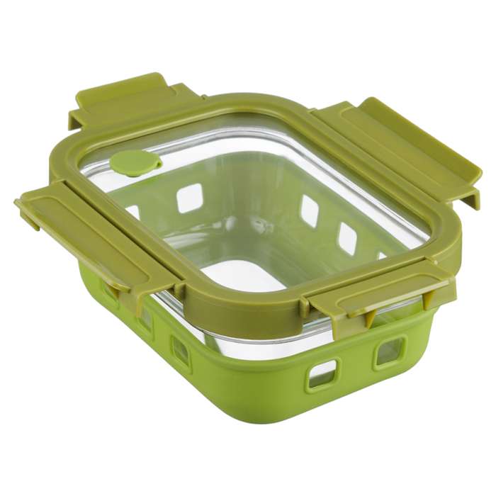 Контейнер для запекания, хранения и переноски продуктов в чехле, 640 мл, зеленый Smart Solutions ID640RC_7748C