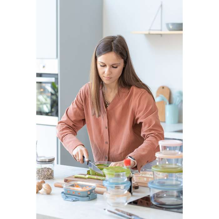 Контейнер для запекания, хранения и переноски продуктов в чехле, 640 мл, зеленый Smart Solutions ID640RC_7748C