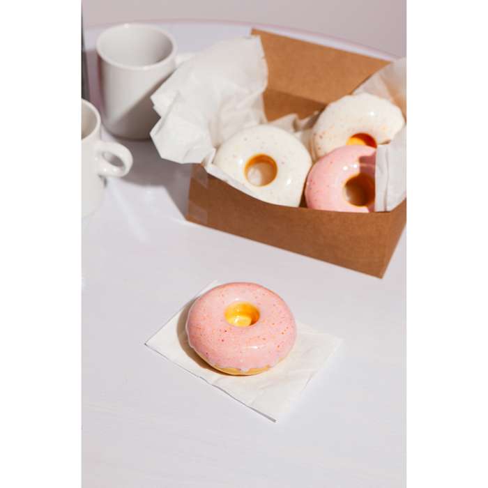 Подсвечник fast food, donut, D7 см, розовый DOIY DYCAHFFPK