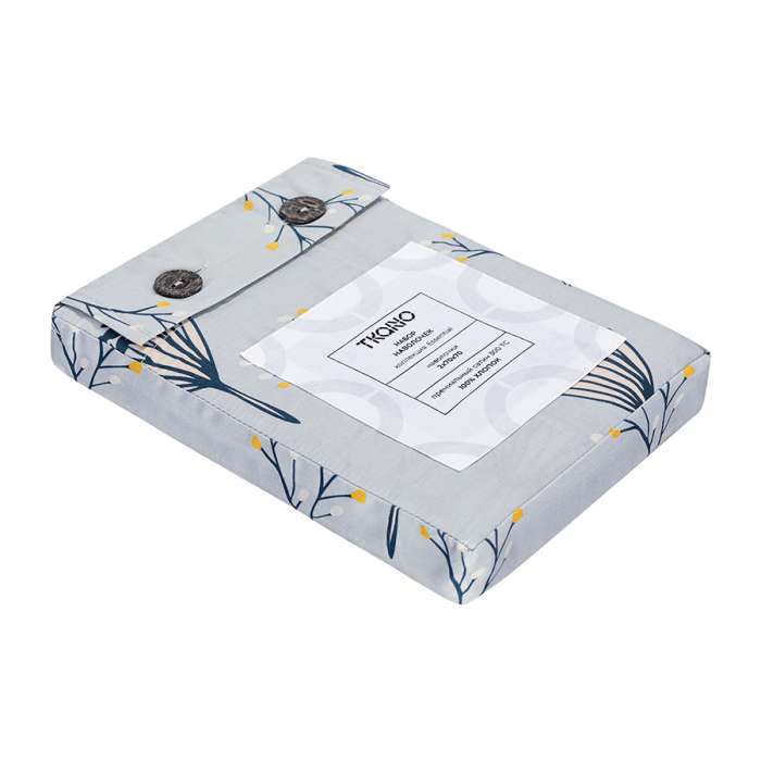 Набор наволочек "Полевые цветы" из премиального сатина из коллекции russian north, 70х70 см Tkano TK24-PC0041