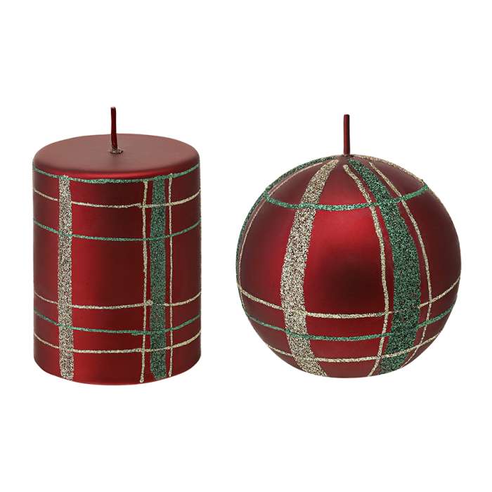 Набор декоративных свечей festive classics из коллекции new year essential, 2 шт. Tkano TK24-NY_CND0008