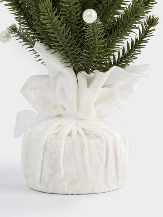 Ель искусственная, 40 см, полиэтилен, Жемчуг, New year ANNA LAFARG ANLAF-JIN3