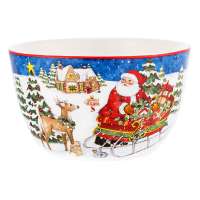 Салатник порционный Certified Int. Мастерская Санта-Клауса.Зайчонок и бельчонок 14 см, керам CER37273-1