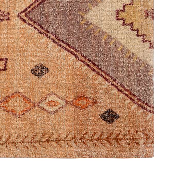 Ковер из хлопка с этническим орнаментом цвета лаванды из коллекции ethnic, 120х180 см Tkano TK21-DR0001