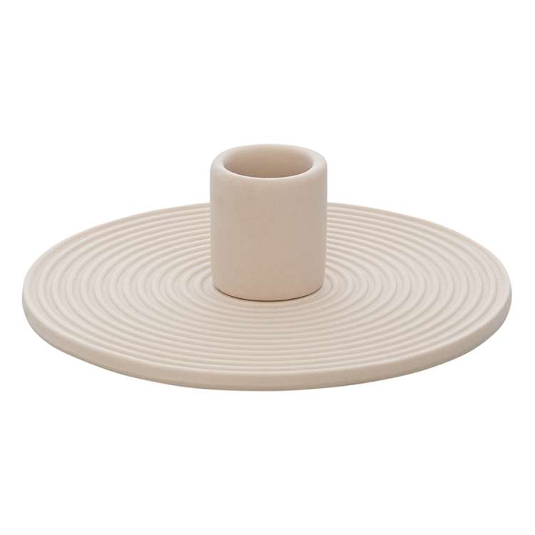 Подсвечник из каменной керамики бежевого цвета из коллекции essential Tkano TK23-DEC-CNH0002