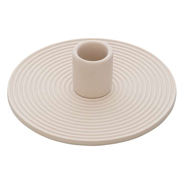 Подсвечник из каменной керамики бежевого цвета из коллекции essential Tkano TK23-DEC-CNH0002