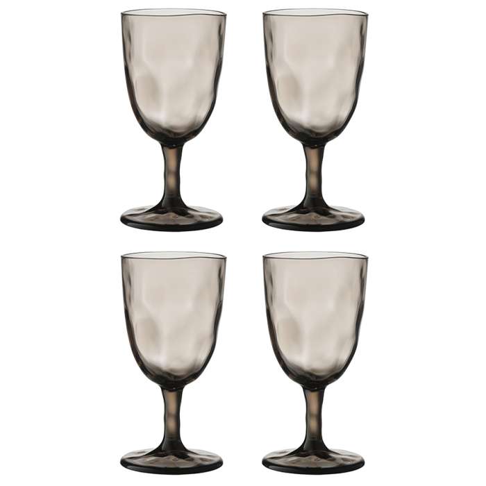 Набор бокалов для вина hollow, 430 мл, серо-коричневый, 4 шт. Liberty Jones LJ0000358