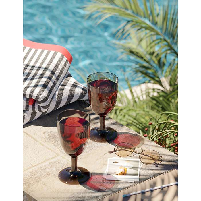 Набор бокалов для вина hollow, 430 мл, серо-коричневый, 4 шт. Liberty Jones LJ0000358