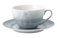 Пара чайная, 1 перс, 2 пр, 220 мл, керамика, серо-голубая, Vulcano LUNASOL LU-492702-1