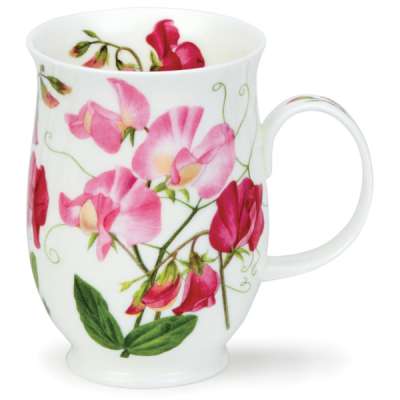 Кружка Dunoon Душистый горошек Саффолк 310 мл, фарфор костяной, светло-розовая