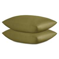 Набор наволочек из премиального сатина оливкового цвета из коллекции essential, 50х70 см Tkano TK25-PC0001