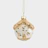 Игрушка елочная, 4х6 см, стекло, золотистая, Домик, New year ANNA LAFARG ANLAF-YQ250326-2
