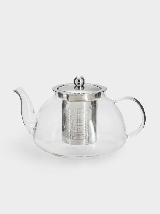 Чайник заварочный, 1 л, стекло Б/сталь, серебристый, Base ANNA LAFARG ANLAF-GMK117798