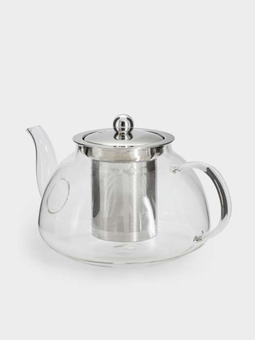 Чайник заварочный, 1 л, стекло Б/сталь, серебристый, Base ANNA LAFARG ANLAF-GMK117798