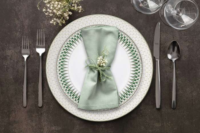 Обеденный сервиз Изумруд, 6 персон, 27 предметов ANNA LAFARG EMILY AL-1005/27-E11