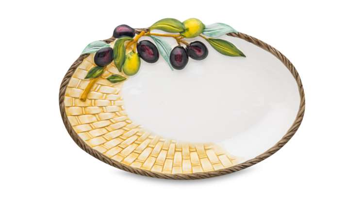 Блюдо овальное Оливки 32х20 см, керамика EDELWEISS EDW-600