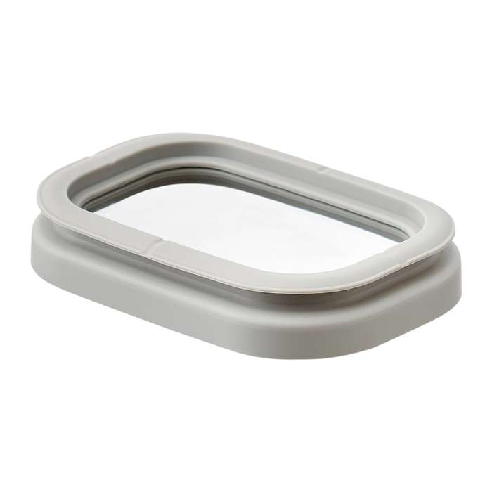 Банка для хранения прямоугольная vacuum glass, 1,25 л, светло-серая Smart Solutions SS0000390