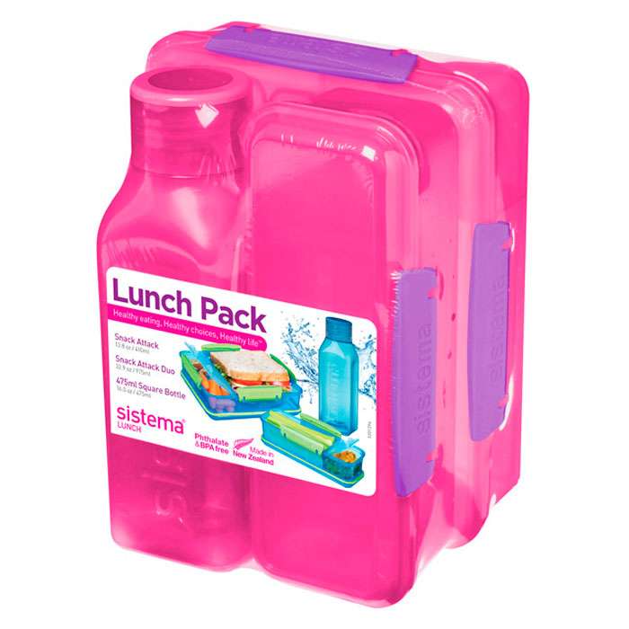 Набор Lunch: 2 контейнера 410 мл и 975 мл и бутылка 475 мл  SISTEMA  1590