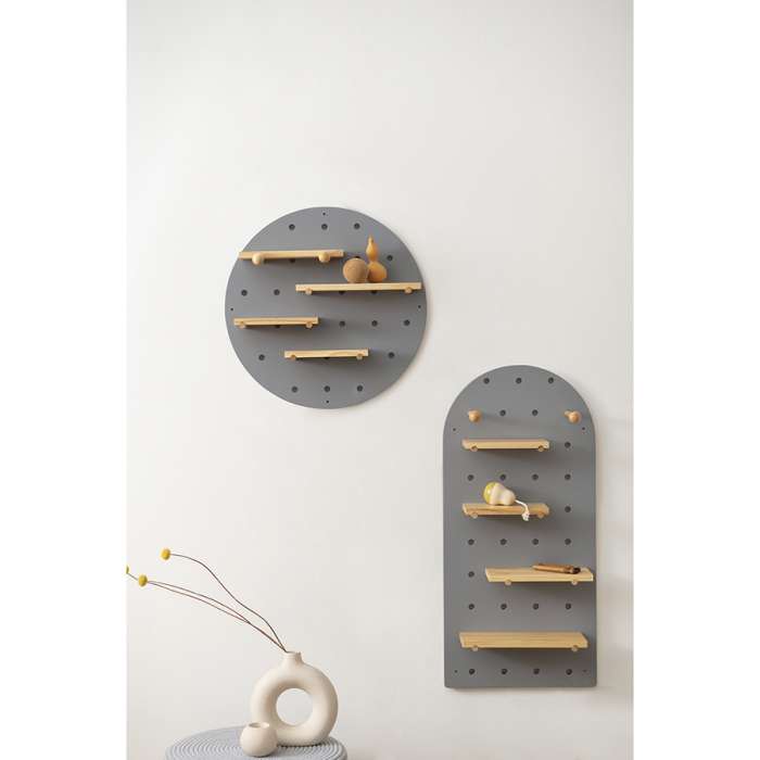 Полка настенная Shely, 38х80 см, серая BERG TL-BB-SFRC-GR-38-80