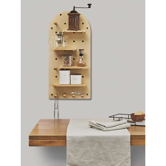 Полка настенная Shely, 38х80 см, серая BERG TL-BB-SFRC-GR-38-80