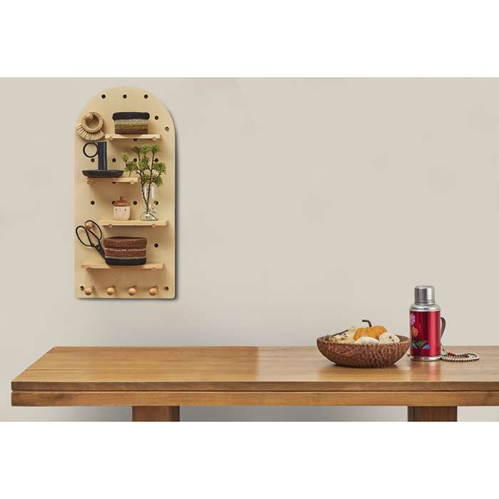 Полка настенная Shely, 38х80 см, серая BERG TL-BB-SFRC-GR-38-80