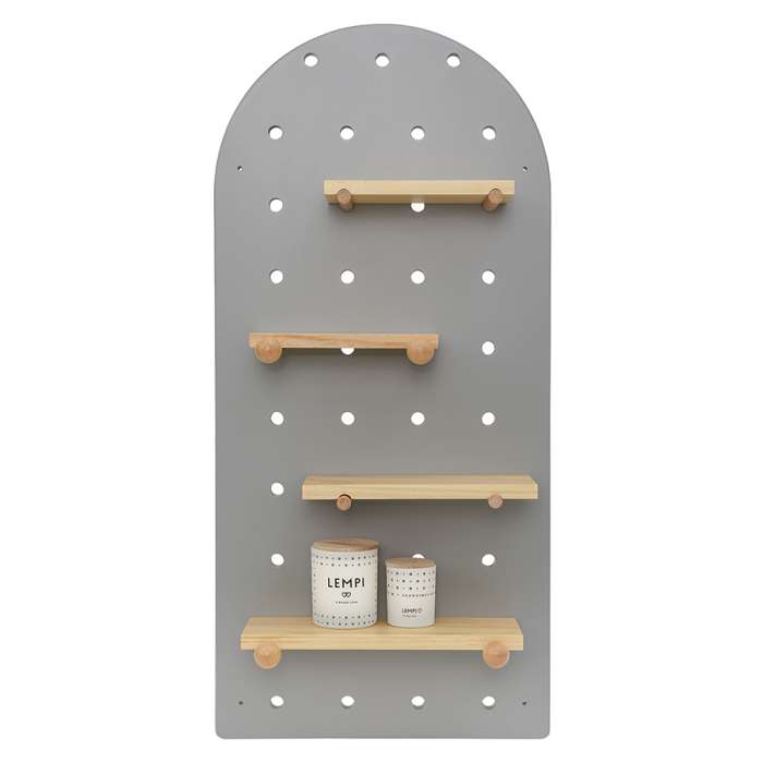 Полка настенная Shely, 38х80 см, серая BERG TL-BB-SFRC-GR-38-80