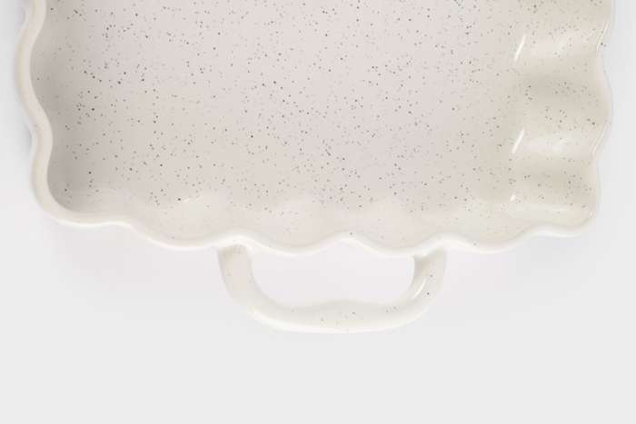 Форма для запекания, 26х26 см, керамика, квадратная, белая, в крапинку, Bagel ANNA LAFARG ANLAF-CFZC-031224