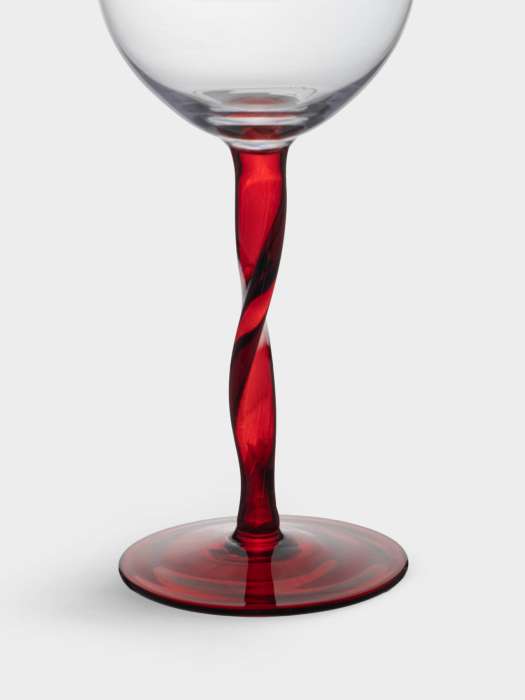 Бокал для вина, 540 мл, 2 шт, стекло, красная ножка, Villalago ANNA LAFARG ANLAF-NC20250115-2
