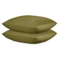 Набор наволочек из премиального сатина оливкового цвета из коллекции essential, 70х70 см Tkano TK25-PC0002