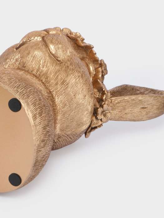 Ваза декоративная, 31 см, полирезин, золотистая, Кролик в венке, Rabbit ANNA LAFARG ANLAF-CQC1SK