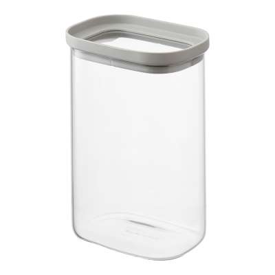 Банка для хранения прямоугольная vacuum glass, 1,5 л, светло-серая Smart Solutions SS0000391