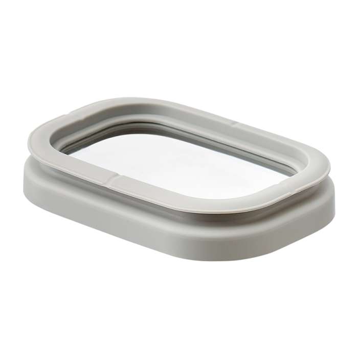 Банка для хранения прямоугольная vacuum glass, 1,5 л, светло-серая Smart Solutions SS0000391