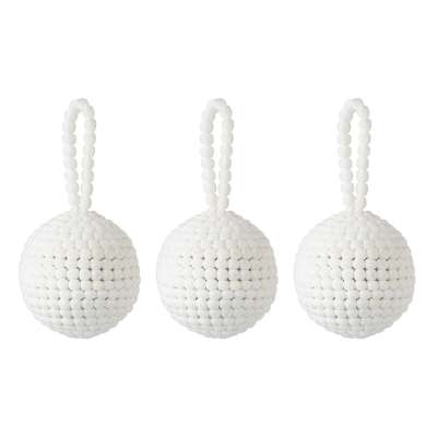 Набор ёлочных украшений fluffy white из коллекции new year essential, 3 шт. Tkano TK24-NY_DEC0016