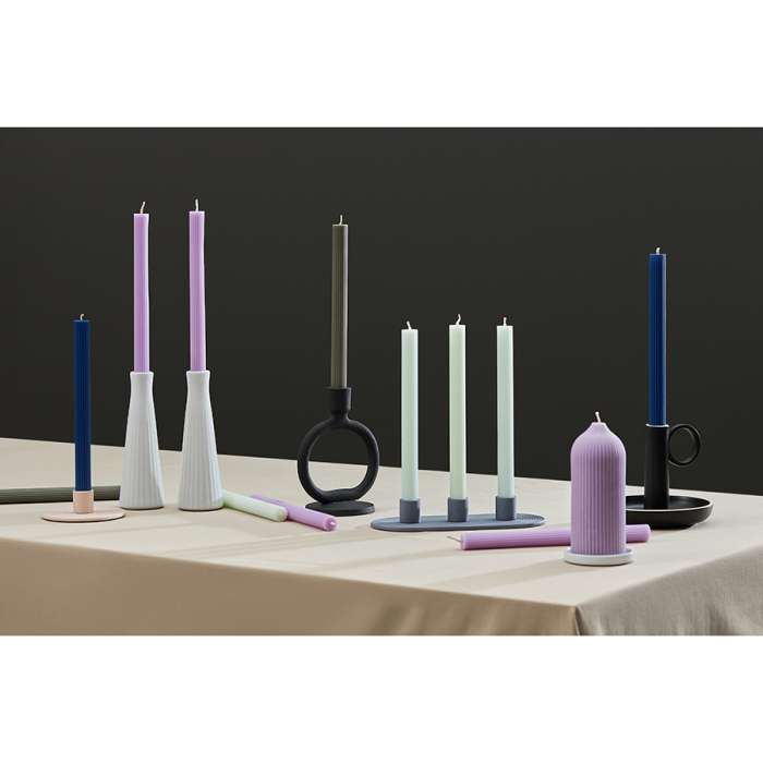 Набор из двух свечей цвета шалфея из коллекции edge, 24,5 см Tkano TK24-CND0010