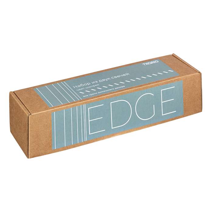 Набор из двух свечей цвета шалфея из коллекции edge, 24,5 см Tkano TK24-CND0010