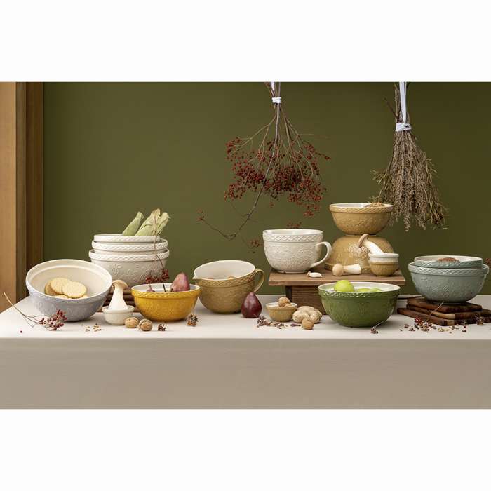 Миска зеленого цвета с рельефным узором Ягоды Тайги из коллекции russian north, 2,5 л Tkano TK22-TW_BW0011