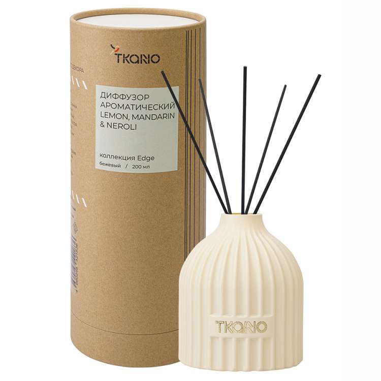 Диффузор ароматический lemon, mandarin & neroli из коллекции edge, 200 мл, бежевый Tkano TK23-DIF0015