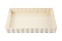 Форма для запекания, 29х21 см, керамика, прямоугольная, бежевая, Ребристый край, Bagel ANNA LAFARG ANLAF-FENGXI261124-1